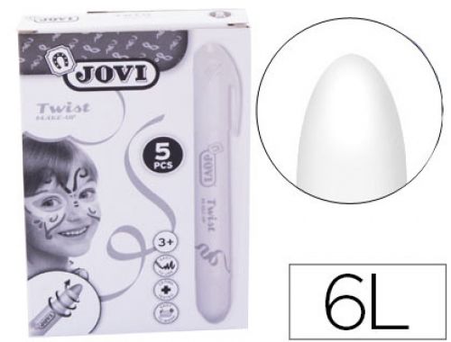 Barra de maquilhagem jovi twist make-up branca caixa de 5 unidades , Jovi , 73772 , 8412027191012
